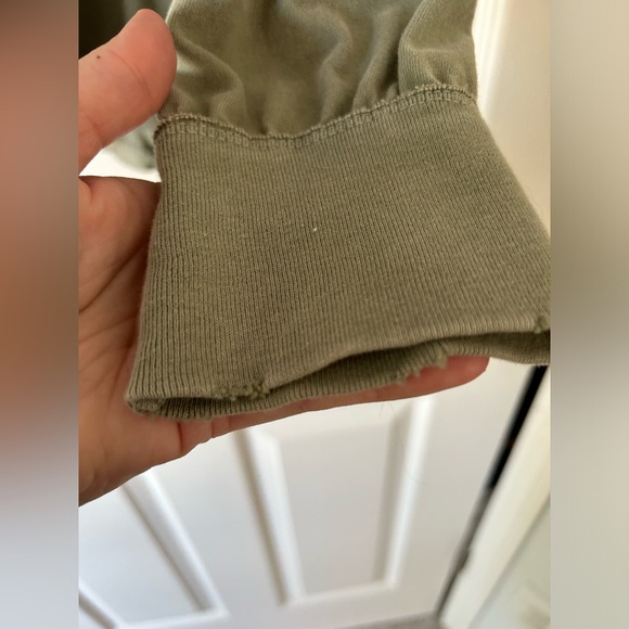 Free people Fade Into You Tee in olive; size L; $50 - Picture 4 of 7